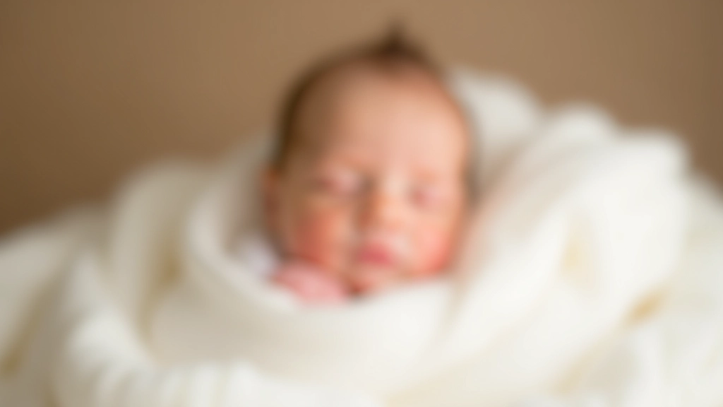 Cozy newborn baby wrapped in soft blanket in warm studio setting with proper heating
